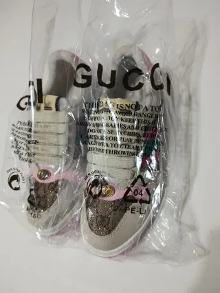 Zapatillas Gucci Beige y Rosa