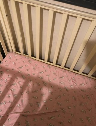 Cuna bebé rosa con ositos