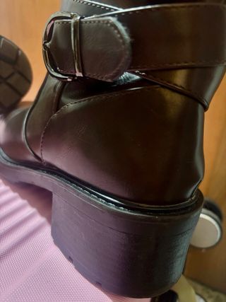 Botas altas Biker piel marrón T41