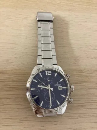 Reloj Festina Cronógrafo Hombre Azul y Plateado