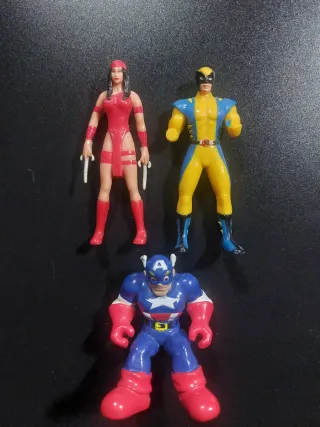 Set 3 Figure Marvel: Daredevil, Wolverine, Capitan