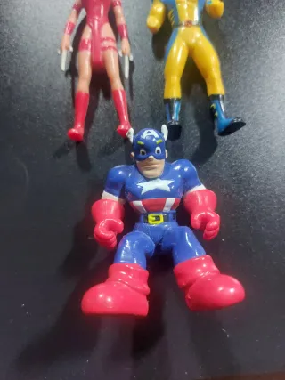 Set 3 Figure Marvel: Daredevil, Wolverine, Capitan