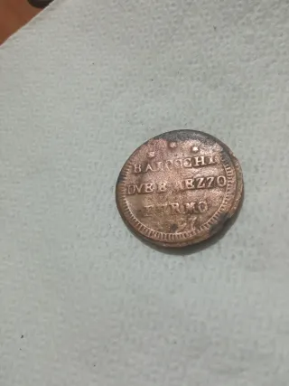 Moneta antica Baiocco 2.1/2 Fermo