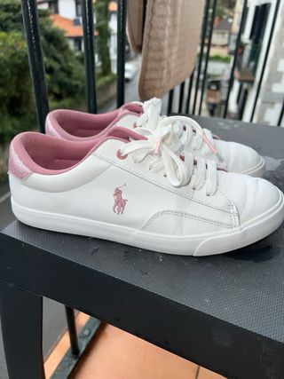 Zapatillas Polo Ralph Lauren Blancas y Rosas