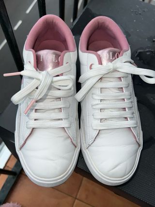Zapatillas Polo Ralph Lauren Blancas y Rosas
