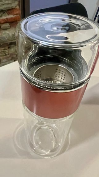 Infusore Tè Vetro Borosilicato Rosa