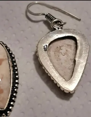 Set Pendente e Orecchini Pietra scoleciteArgento