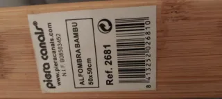 Alfombra de bambú para baño 50x50 Piera Canals