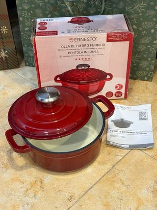 Olla Hierro Fundido Ernesto 1.13L Roja