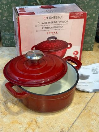 Olla Hierro Fundido Ernesto 1.13L Roja