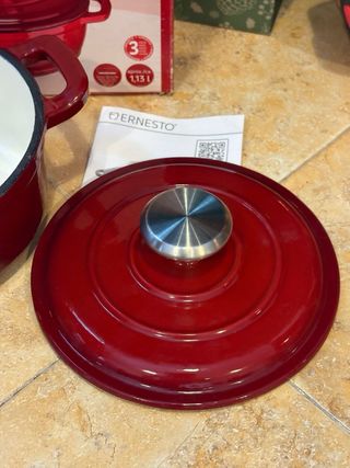 Olla Hierro Fundido Ernesto 1.13L Roja