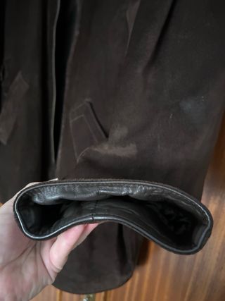 Chaqueta de piel hombre marrón