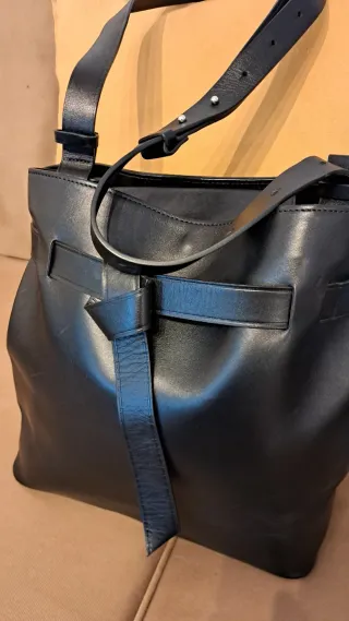 Bolso Massimo Dutti Negro Piel