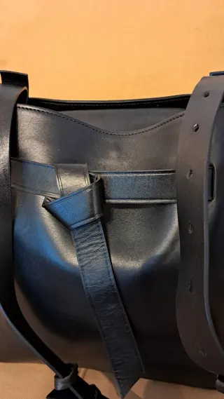 Bolso Massimo Dutti Negro Piel