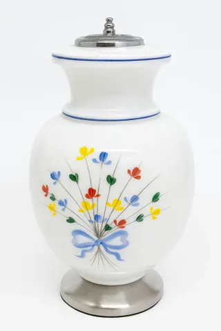 Lâmpada de mesa vintage floral