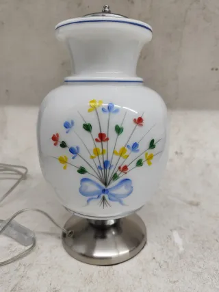 Lâmpada de mesa vintage floral