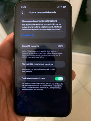 iPhone 11 128GB Nero Batteria Nuova