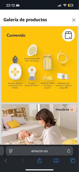 Sacaleches Eléctrico Medela Solo