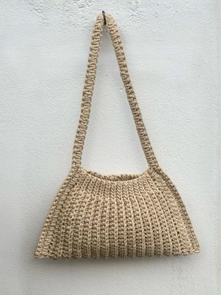 Borsa uncinetto beige