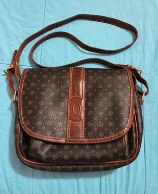 Borsa a tracolla Pollini monogram marrone