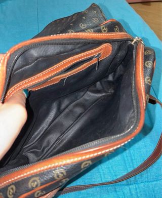 Borsa a tracolla Pollini monogram marrone
