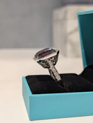 Anillo Plata con Piedra Roja