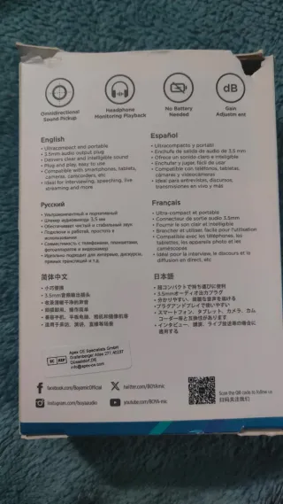 Microfone Lapela Boya BY-M1 Pro II Universal