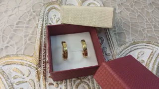 2 Pares Aros Chapado Oro 18k