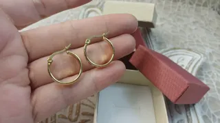 2 Pares Aros Chapado Oro 18k