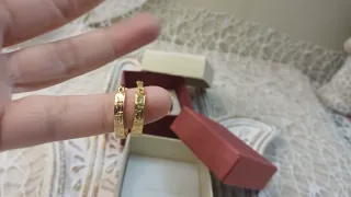 2 Pares Aros Chapado Oro 18k