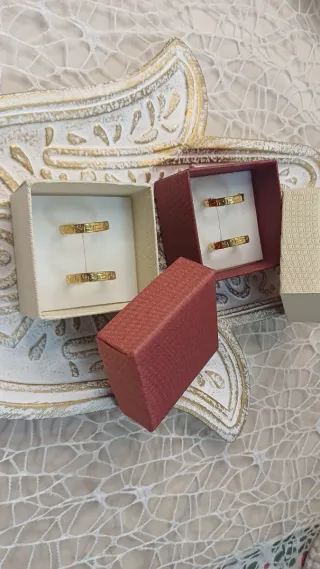 2 Pares Aros Chapado Oro 18k