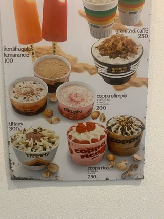 Listino Prezzi Gelati Algida Vintage