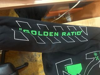 Felpa Off-White nera con stampa Golden Ratio