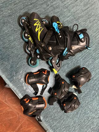 Patines en línea y protecciones