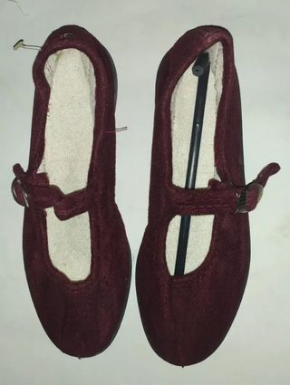 Bailarinas burdeos con tira