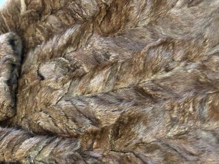 Abrigo de visón sintético marrón talla única