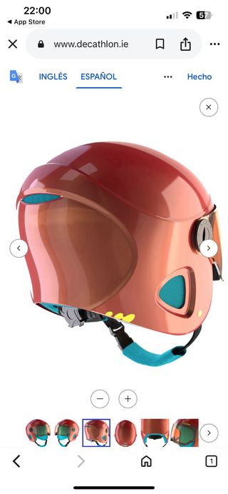 Casco Esquí Infantil H450 53-56cm Naranja