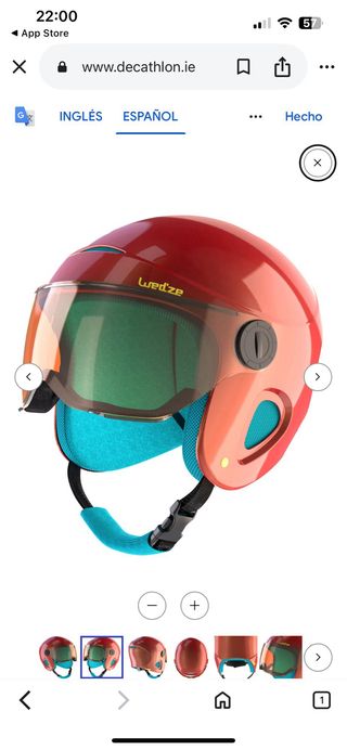 Casco Esquí Infantil H450 53-56cm Naranja