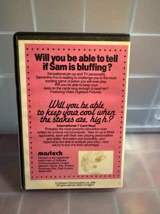 Samantha Fox Strip Poker MSX Martech