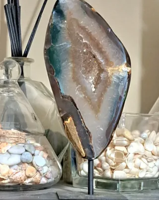 Fetta Geode Agata su Piede