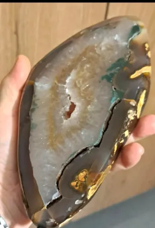 Fetta Geode Agata su Piede