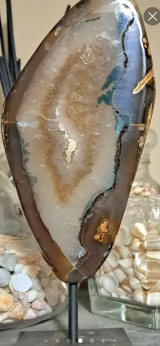 Fetta Geode Agata su Piede