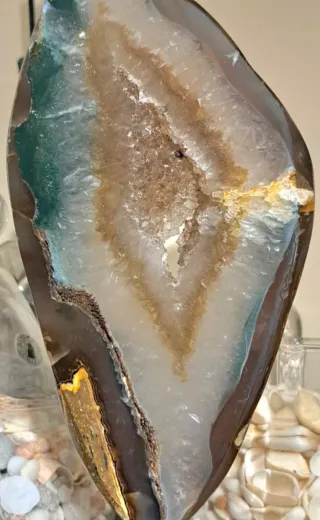 Fetta Geode Agata su Piede