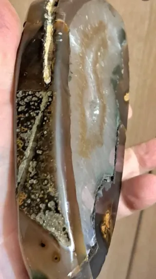 Fetta Geode Agata su Piede