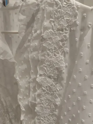 Blusa elegante cóctel/fiesta blanca