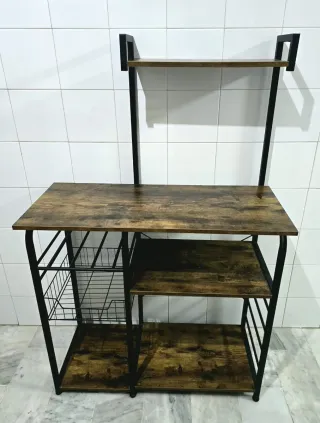 Mueble auxiliar cocina madera y metal