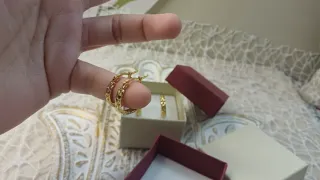 2 pares pendientes Aro Chapado Oro 18k