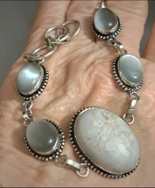 Bracciale 925 con pietre bianche