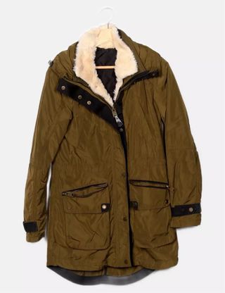 Parka verde mujer Bershka
