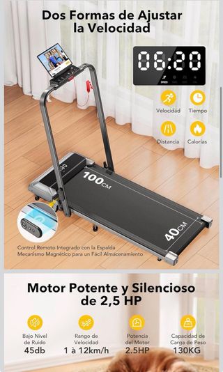 Cinta Correr Plegable 3 en 1 Toputure